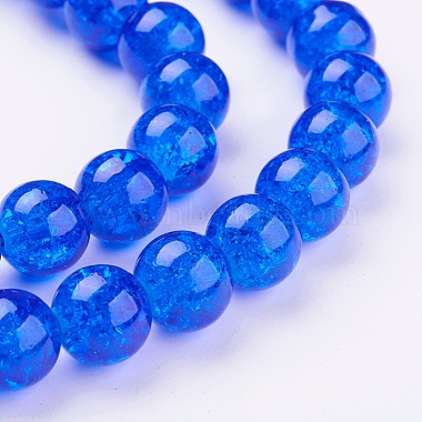 Spray Painted Crackle Glass Beads Strands(CCG-Q001-10mm-14)-3