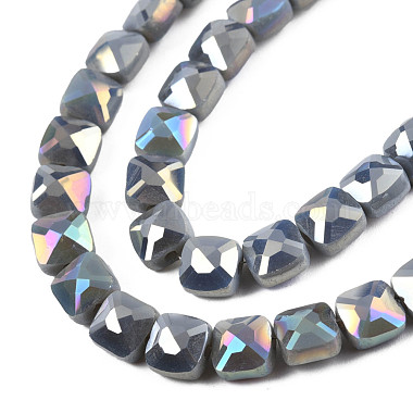 Electroplate Opaque Solid Color Glass Beads Strands(EGLA-N002-43)-3
