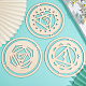 1 Set DIY Unfinished Bohemian Meditation Energy Symbol Wood Pendant Decoration Kits(FIND-FG0002-14)-4