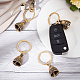 Christmas Brass Bell Pendant Keychain(KEYC-WH0027-96)-5