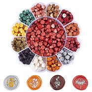 620Pcs Sealing Wax Particles, for Retro Seal Stamp, Octagon, Mixed Color, 9mm, 12 colors, 35pcs/color, 420pcs(DIY-CP0005-22)