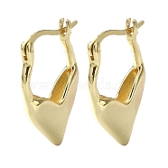 Rack Plating Brass Teardrop Hoop Earrings for Women, Lead Free & Cadmium Free, Real 18K Gold Plated, 24x17.5x3.5mm(EJEW-Q780-05G)