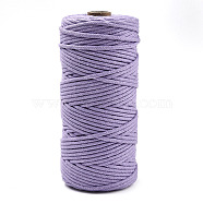 Cotton String Threads, Macrame Cord, Decorative String Threads, for DIY Crafts, Gift Wrapping and Jewelry Making, Medium Purple, 3mm, about 109.36 Yards(100m)/Roll.(OCOR-T001-02-25)