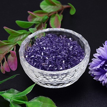 Faceted Imitation Austrian Crystal Bead Strands, Grade AAA, Bicone, Medium Purple, 6x6mm, Hole: 0.7~0.9mm, about 360pcs/bag