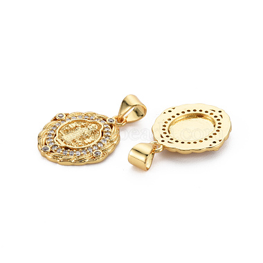 Brass Micro Pave Cubic Zirconia Pendants(KK-Q252-053-NF)-2