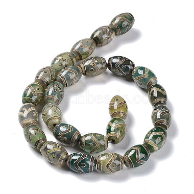 Tibetan Style dZi Beads Strands(TDZI-E005-01G)-4