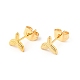 304 Stainless Steel Tiny Whale Tail Stud Earrings with 316 Stainless Steel Pins for Women(EJEW-J043-15G)-1