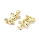 Rack Plating Bear Brass Micro Pave Cubic Zirconia Pendants(KK-E102-06G-02)-2