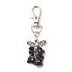 Pendentif en grappe de perles d'obsidienne naturelle décore(HJEW-JM00697-02)-1