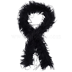 Fibre Top for DIY Hand-Decorated Artificial Wool Strip Accessories, Black, 80mm(FIND-WH20003-98D)