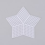 DIY Star Plastic Canvas Shapes, for Needlepoint Projects, Coasters and Crafts, White, 85x87x1.5mm(DIY-TAC0006-91)