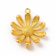 Brass Connector Charms, 3D Flower Links, Real 18K Gold Plated, 18x15x4mm, Hole: 1mm and 1.2mm(KK-C014-02G)