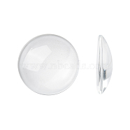 Transparent Glass Cabochons, Clear Dome Cabochon for Cameo Photo Pendant Jewelry Making, Clear, 24.5~25x5~7mm(GGLA-R026-25mm)