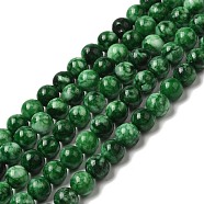 Natural Quartz Beads Strands, Dyed, Round, Green, 8.5mm, Hole: 1mm, about 47~49pcs/strand, 14.96 inch~15.67 inch(38cm~39.8cm)(G-T129-19)