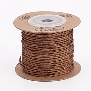 Nylon Cords, String Threads Cords, Round, Saddle Brown, 1.5mm, about 27.34 yards(25m)/roll(OCOR-L035-G22)