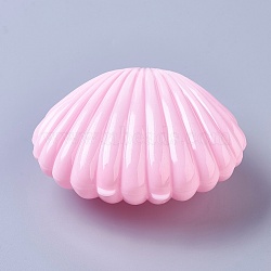 Plastic Bead Containers, Shell, Pink, 9x7.5x4.3cm(CON-WH0051-01B)