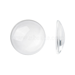 Cabochons en verre transparent, cabochon en dôme clair pour la fabrication de bijoux pendentif photo camée, clair, 24.5~25x5~7mm(GGLA-R026-25mm)