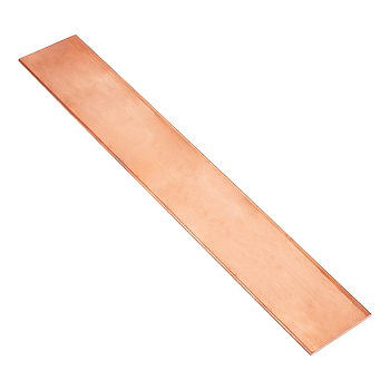 Copper Sheet, Rectangle, Red Copper, 310x49.5x3mm