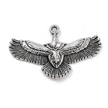 Tibetan Style Alloy Pendants, Eagel, Antique Silver, 30.5x49.5x4mm, Hole: 2.5mm