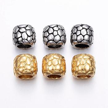 304 Stainless Steel Beads, Large Hole Beads, Column, Mixed Color, 12x11mm, Hole: 7mm