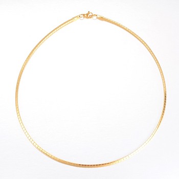 304 Stainless Steel Necklaces, with Lobster Clasps, Golden, 17.7 inch(45cm)