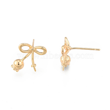 Brass Stud Earring Findings(KK-N216-538)-3