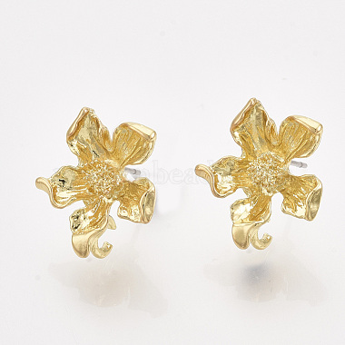 Alloy Stud Earring Findings(PALLOY-S121-134)-2