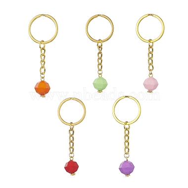 Mixed Color Round Acrylic Keychain