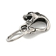 Tibetan Style 316 Surgical Stainless Steel Fittings with 304 Stainless Steel Key Ring(FIND-Q101-21AS)-2