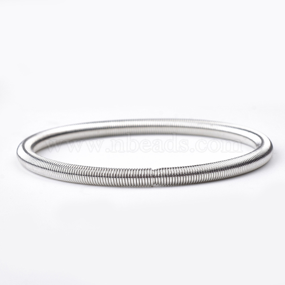 Iron French Wire Gimp Wire For Bracelet Jewelry Making Platinum 7 3 8 Inches 18 8cm 4 5mm