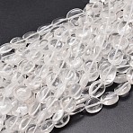 Natural Quartz Crystal Nuggets Beads Strands, Rock Crystal Beads, Tumbled Stone, 9~12x8~13x5~7mm, Hole: 1mm, about 15.3 inch~15.7 inch(X-G-J336-15)