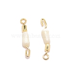 Brass Fishing Rolling Bearing Connector, with Silicone Rolling Barrel Fishing, Fishing Swivels Tackle Accessories, White, 14x2mm, Hole: 1.2mm(FIND-WH0081-49A-02)