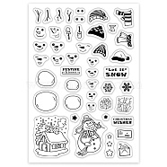 PVC Plastic Stamps, for DIY Scrapbooking, Photo Album Decorative, Cards Making, Stamp Sheets, Christmas Themed Pattern, 16x11x0.3cm(DIY-WH0167-56Q)