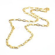 304 Stainless Steel Cable Chain Necklace Making, with Lobster Claw Clasps, Golden, 19 inch~20 inch(48.3~50.8cm), 4mm(X-STAS-A028-N091G)