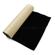Adhesive Velvet Flocking Liner, for Jewelry Drawer Craft Fabric Peel Stick, Black, 40x0.1cm(OCOR-XCP0002-07)