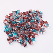 Transparent Resin Beads, Top Drilled Beads, Teardrop, Brown, 7x5mm, Hole: 1mm(GLAA-E026-85)