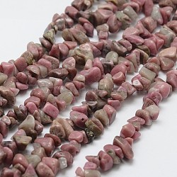 Natural Rhodonite Beads Strands, Chip, Pink, 3~5x7~13x2~4mm, Hole: 0.4mm, 32 inch(X-G-F328-23)