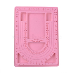 Plastic Bead Design Boards, Pink, Size: about 24cm wide, 33cm long, 1cm thick(X-TOOL-H003-2)