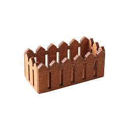 Wood Fence Mini Model, Micro Landscape Dollhouse Accessories, Pretending Prop Decorations, Saddle Brown, 50x25x22mm(PW-WGC983E-07)