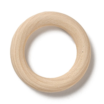 Unfinished Wood Linking Rings, Macrame Wooden Rings, Round, BurlyWood, 25x6mm, Inner Diameter: 13mm