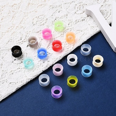 32 pièces 16 couleurs silicone mince oreille jauges chair tunnels bouchons(FIND-YW0001-17C)-6
