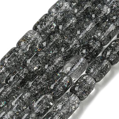 Black Column Glass Beads