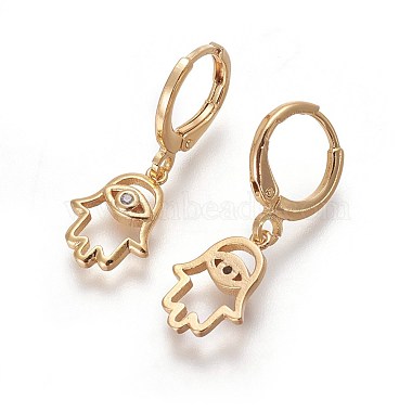 Brass Dangle Hoop Earrings(EJEW-F199-06G)-2