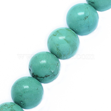 12mm LightSeaGreen Round Natural Turquoise Beads