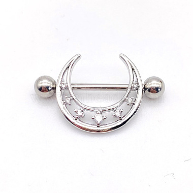 Clear Moon 304 Stainless Steel Nipple Rings