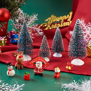 10Pcs 10 Style Christmas Resin Display Decorations(DJEW-TA0001-03)-4