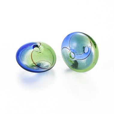 Transparent Handmade Blown Glass Globe Beads(GLAA-T012-34)-2