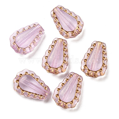 Pale Violet Red Teardrop Acrylic Beads