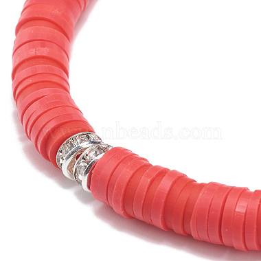 6 pièces 6 couleurs à la main en argile polymère heishi surfeur ensembles de bracelets extensibles(BJEW-JB08690)-5