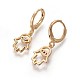 Brass Dangle Hoop Earrings(EJEW-F199-06G)-2